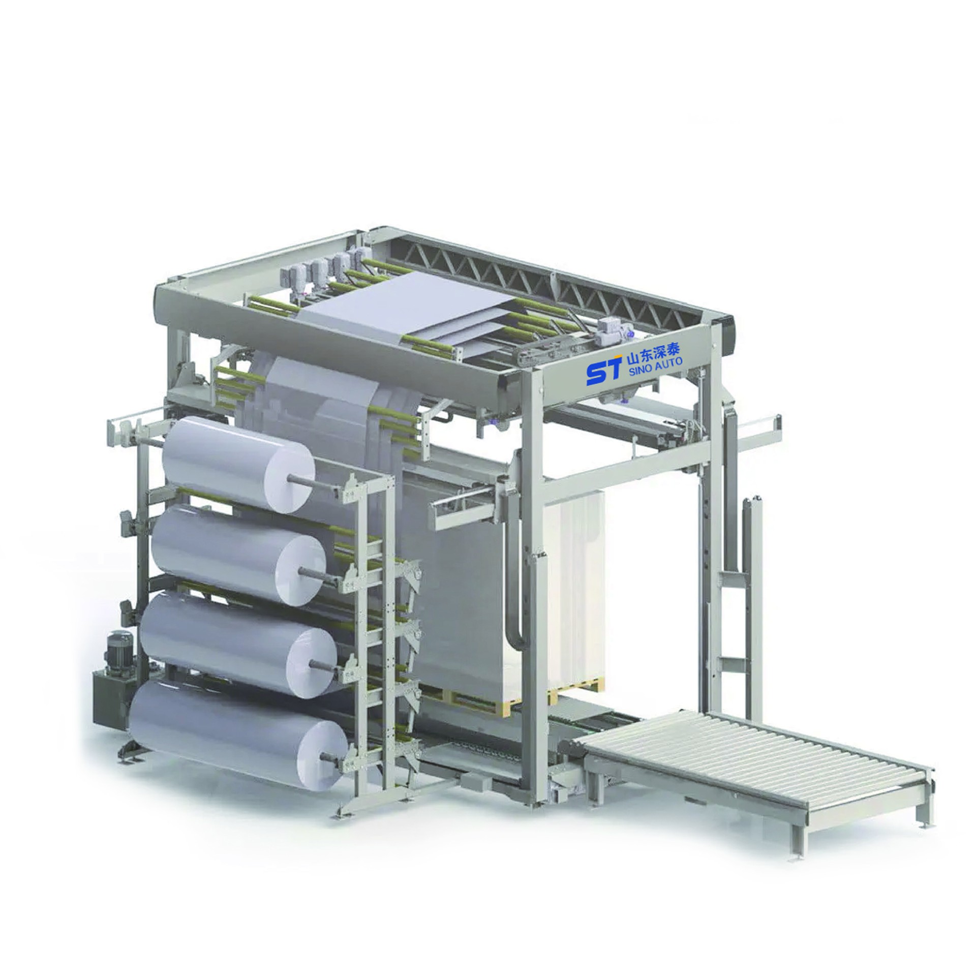 多通道多膜卷變比冷拉伸套膜機